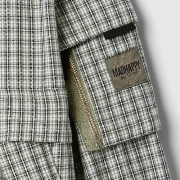 New! Gap x MadHappy Oversized Plaid Anorak in Sea Spray Size XL - Picture 6 of 9